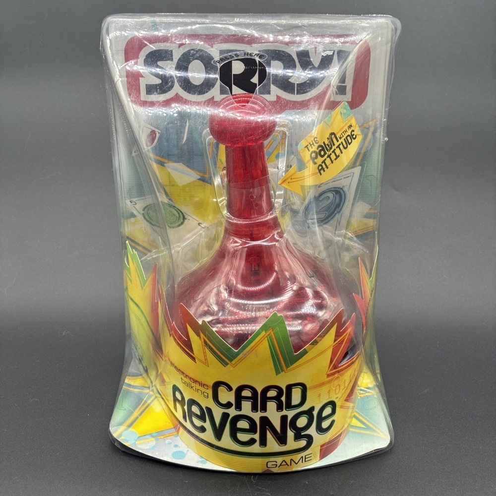 Sorry! Card Revenge Electronic Talking Board Game Red Pawn Hasbro 2004 New
